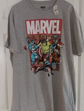 Marvel Gray Graphic Tee - XL